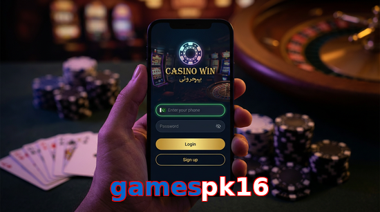 Main screen of Gamespk16 login page for PK players